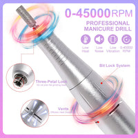 45000RPM Rechargeable Nail Drill Machine with LCD Low Noise Professional Nail Polish Sander Nails Accessories Set — view 7